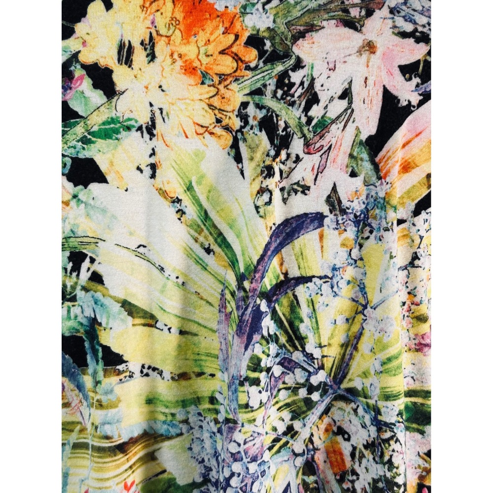 Peck & Peck Petite Women 2X Tropical Floral V-Neck Long Sleeve Tunic Top Multi - Picture 7 of 10